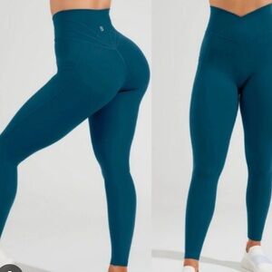 Buffbunny teal monarch pocket leggings S